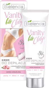 Bielenda Vanity Bio Clay Krem Do Depilacji Z Naturalną Glinką Różową I Olejkiem Różanym Skóra Wrażliwa 100ml - Depilacja - miniaturka - grafika 1