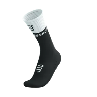 COMPRESSPORT Skarpetki kompresyjne do biegania MID COMPRESSION SOCKS V2.0 black/white - Skarpetki sportowe męskie - miniaturka - grafika 9