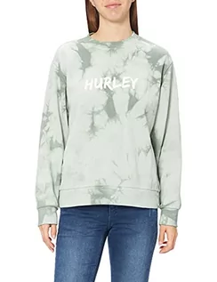 Bluzy damskie - Hurley Damska bluza z kapturem W Brush Zielony Milieu S 3HJ2780263 - grafika 1