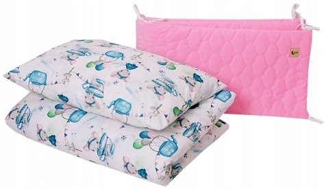 Komplet Pościel Ochraniacz Velvet Bawełna Do Łóżeczka 120X60 Zestaw