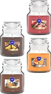 Świece - ZESTAW Świeca zapachowa w słoiku BISPOL Aura 28H MIX "5" ŚWIĄTECZNY" 4szt. - miniaturka - grafika 1