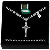 Biżuteria dla dzieci - ŁAŃCUSZEK+KRZYŻYK SREBRO 925 PREZENT NA KOMUNIĘ - miniaturka - grafika 1