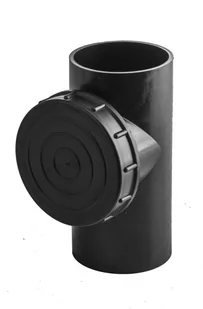 Czyszczak prosty 110x110/90 czarny QuickStream - Akcesoria hydrauliczne - miniaturka - grafika 1