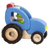 Samochody i pojazdy dla dzieci - Goki Drewniany traktor 55928 - miniaturka - grafika 1