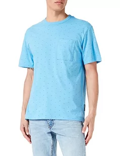 TOM TAILOR Denim Męski T-shirt 1035845, 31350-Blue Small Shapes Print, XS, 31350 - Blue Small Shapes Print, XS - Koszulki męskie - miniaturka - grafika 1