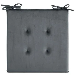 Poduszka na siedzisko Gaja 40 x 40 cm stalowy - Poduszki dekoracyjne - miniaturka - grafika 1