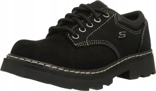 SKECHERS PÓŁBUTY DAMSKIE CZARNE SKÓRZANE 35 ŻNY - Półbuty damskie - miniaturka - grafika 1