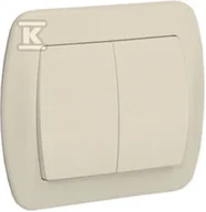 Wyłączniki światła i elektryczne - Kontakt Simon Wyłącznik ścienny Akord schodowy AW6/2L/12 beżowy - miniaturka - grafika 1