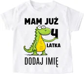 Koszulki dla chłopców - Koszulka na urodziny dla chłopczyka z imieniem mam już 4 LATKA - miniaturka - grafika 1