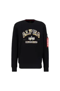 Bluza Alpha Industries College Camo Sweater black - Bluzy męskie - miniaturka - grafika 1