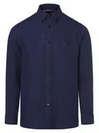 Koszule męskie - Tommy Hilfiger - Męska koszula lniana, niebieski - miniaturka - grafika 1