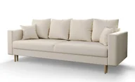 Sofy i kanapy - Kremowa sofa rozkładana na nóżkach Z7-Z67 - miniaturka - grafika 1