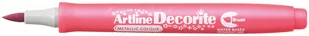 Artline SHACHIHATA Marker permanentny z końcówką pędzelkową Decorite BRUSH AR-035 metallic pink 9551 - Markery permanentne - miniaturka - grafika 1