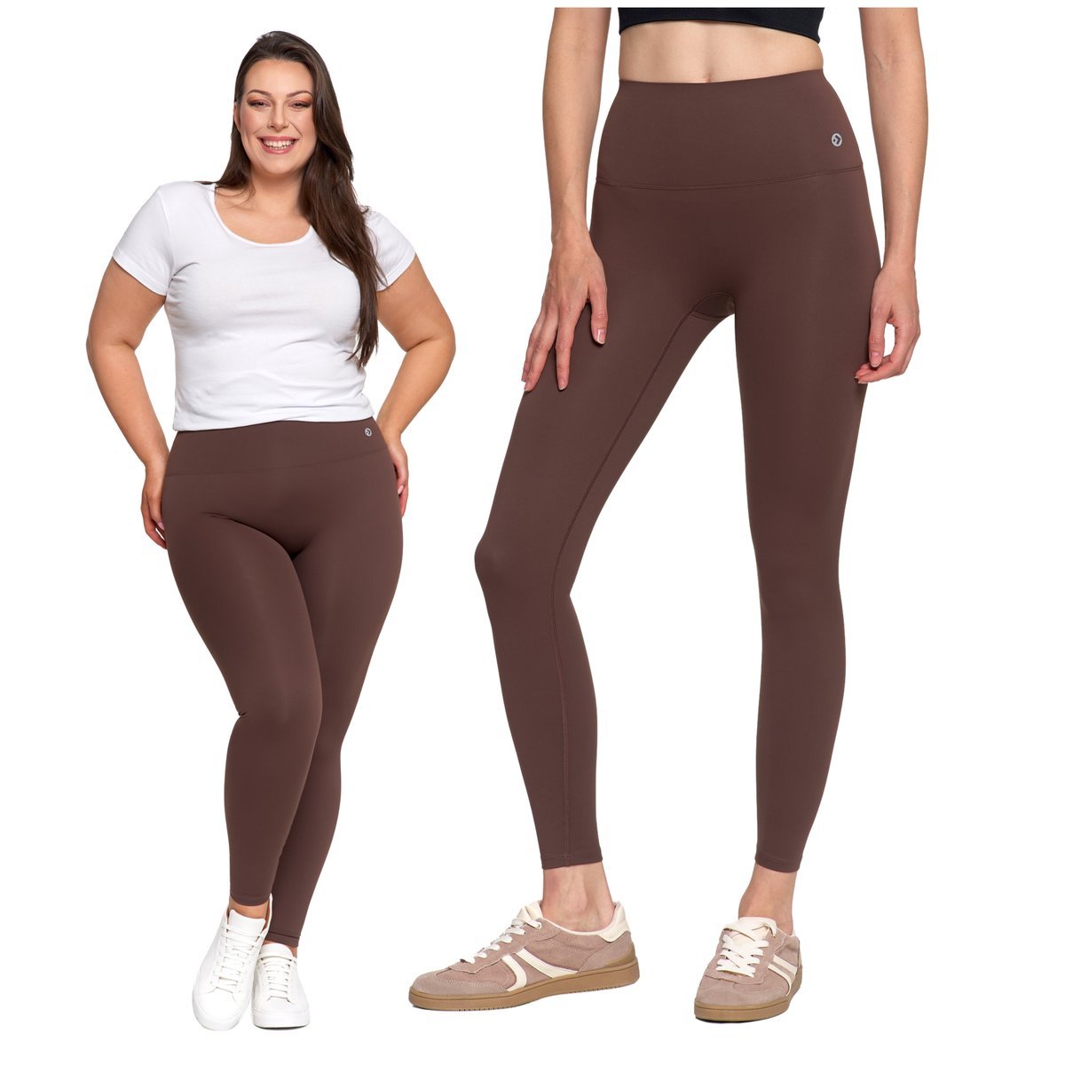 SPORTOWE LEGGINSY DAMSKIE WYSOKI STAN GŁADKIE KRYJĄCE MODELUJĄCE MORAJ XL