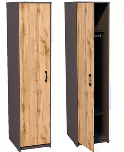 Szafa Słupek Wiktoria Sz07 55x45x193 cm Grafit-Wotan - Szafy - miniaturka - grafika 1