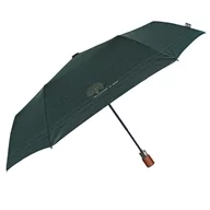 Parasole - Parasol męski Perletti Green Two Tone półautomatyczny składany zielone paski - miniaturka - grafika 1