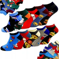 Skarpetki męskie - 10x SKARPETY MĘSKIE SKARPETKI KRÓTKIE BAWEŁNIANE ŚMIESZNE KOLOROWE 40/43 - miniaturka - grafika 1