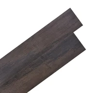Panele podłogowe - shumee shumee Samoprzylepne panele podłogowe PVC 5,21 m 2 mm ciemny brąz - miniaturka - grafika 1