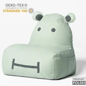 Szafy i szafki dla dzieci - Pufa siedzisko Hippo Soft - Miętowa - miniaturka - grafika 1