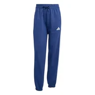 Spodnie rowerowe - adidas Kobiety ESSENTIALS 3-STRIPES FLEECE LOOSE PANTS, dark blue/white, XL - miniaturka - grafika 1