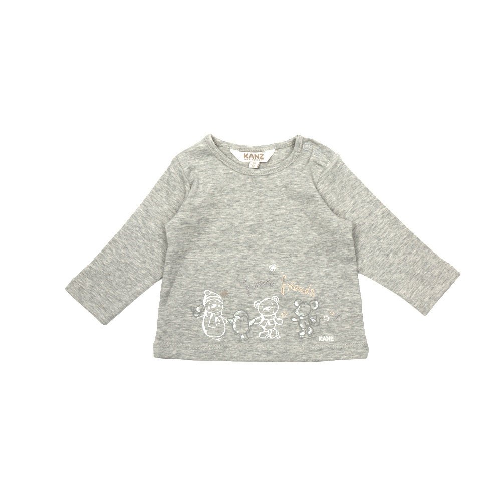 Dziecięca bluzka z długim rękawem, szary, rozmiar 56