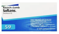 Soczewki kontaktowe - Bausch & Lomb SofLens 59 6 szt. Soczewki miesięczne (-1.25 dpt & BC 8.6) - miniaturka - grafika 1