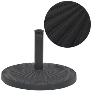 vidaXL Podstawa do parasola, okrągła, czarna, 14 kg, z żywicy vidaXL - Parasole ogrodowe - miniaturka - grafika 1