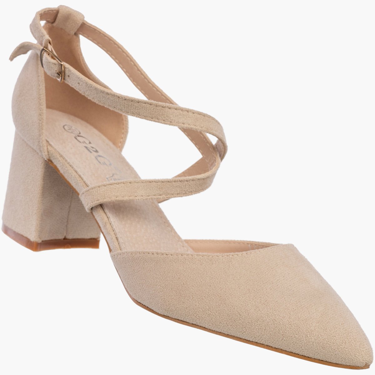 Czółenka Damskie Buty Na Słupku Skórzana Wkładka Eleganckie Beżowe Beżowy 41