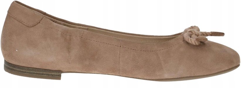 CAPRICE BALERINY DAMSKIE SKÓRZANE BRĄZOWE Z KOKARDKĄ 37 J8A