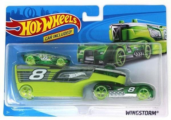 Mattel Hot Wheels Super Rigs Transporter Wingstorm + auto