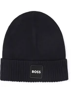 Czapki dla dzieci - Hugo Boss Kids Czapka beanie w kolorze czarnym - miniaturka - grafika 1