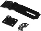 Akcesoria do drzwi - Wrzeciądz skobel na kłódkę do drzwi czarny - miniaturka - grafika 1