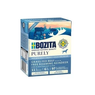 BOZITA Purely wołowina z reniferem pasztecik z kawałkami mięsa 370g - Mokra karma dla psów - miniaturka - grafika 1