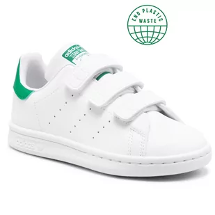 Adidas Buty Stan Smith Cf C FX7534 Ftwwht/Fthwht/Green - Buty dla chłopców - miniaturka - grafika 1