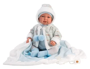 Hiszpańska lalka bobas chłopiec Tino 44cm płaczący - Lalki dla dziewczynek - miniaturka - grafika 1