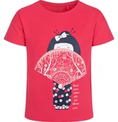Bluzki dla dziewczynek - T-shirt z krótkim rękawem dla dziewczynki, z motywem gejszy, różowy 9-13 lat - miniaturka - grafika 1