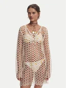 Sukienki - Desigual Sukienka plażowa Flow 25SWMK22 Beżowy Regular Fit - miniaturka - grafika 1