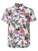 Koszule damskie - Marie Lund - Bluzka damska, biały|wielokolorowy - miniaturka - grafika 1