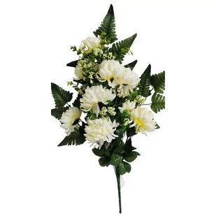 Sztuczny kwiat dekoracyjny Chryzantema, kremowy, wysokość 60 cm - Sztuczne kwiaty - miniaturka - grafika 1