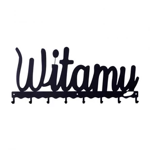 Furnigo Wieszak ścienny Witamy czarny F-Witcz - Wieszaki i stojaki - miniaturka - grafika 1