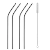 Słomki do napojów - Słomki Do Napojów Stal 4Szt + Czyścik Acer 10-111-109 25,5Cm Orion - miniaturka - grafika 1