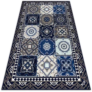 Dywan winylowy do domu Kwieciste kafelki 60x90 cm - Dywany - miniaturka - grafika 1