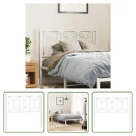 Inne meble do sypialni - The Living Store Metalowe wezgłowie - białe - 100 cm - Wezgłowie - miniaturka - grafika 1