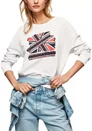 Swetry damskie - Pepe Jeans Sweter damski Nora, biały, L - miniaturka - grafika 1