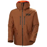 Kurtki narciarskie - Helly Hansen Garibaldi 2.0, kurtka narciarska, męska, brązowa - miniaturka - grafika 1