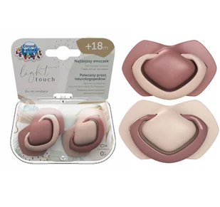 CANPOL BABIES SMOCZEK SILIKONOWY SYMETRYCZNY PURE COLOR 18m+ 2 szt - Smoczki uspokajające - miniaturka - grafika 1