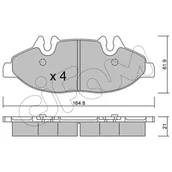 Klocki hamulcowe - Klocki hamulcowe - komplet CIFAM 822-575-0 - miniaturka - grafika 1