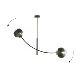 Emibig Hunter lampa sufitowa 2-punktowa czarna/transparentna 1101/2 - Lampy sufitowe - miniaturka - grafika 4