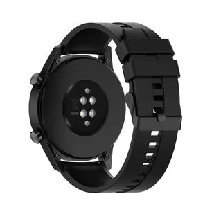 Cadorabo Silikonowy pasek do zegarka 22mm kompatybilna z Samsung Galaxy Gear S3 / Gear 2 w CZARNY -Zastępczy pasek do zegarka Huawei Watch GT dla Wa.. - Akcesoria do smartwatchy - miniaturka - grafika 1