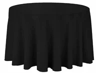 Obrusy i serwetki - obrus CZARNY stół OKRĄGŁY 320cm wesele bankiet - miniaturka - grafika 1